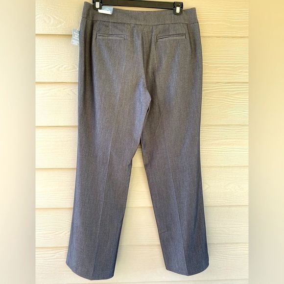Passports Gray Charcoal Straight Leg Stretch Dress Trousers Pants Size 12 - Picture 4 of 12